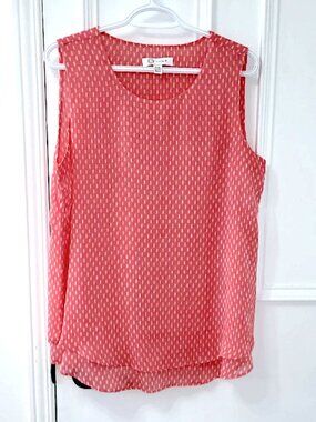 Christina B. Elegant Pink Sleeveless Blouse Camisole size Medium